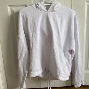 White Abercrombie and fitch draw string hoodie